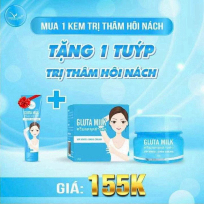Kem Thâm nách Gluta Milk Thái Lan [Mua 1 Được 2] giảm thâm, ngăn mùi cơ thể hiệu quả an toàn 15gr