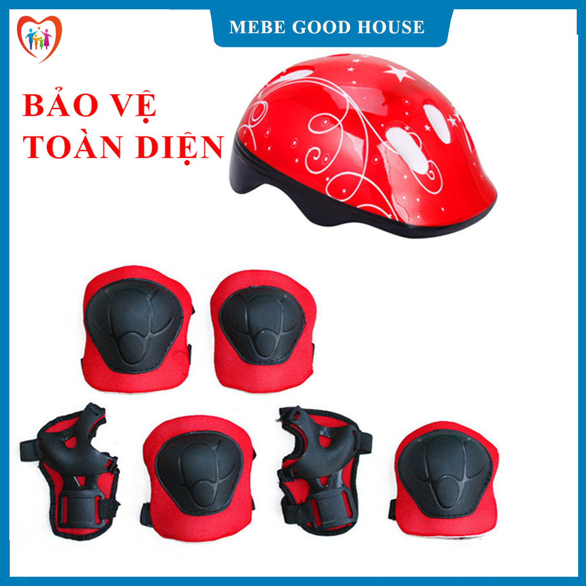 Bô bảo hộ toàn diện đầu- tay - chân cho trẻ chơi thể thao, hoạt động ngoài trời- bảo hộ 7 món, bảo vệ động lực học an toàn tuyệt đối với trẻ