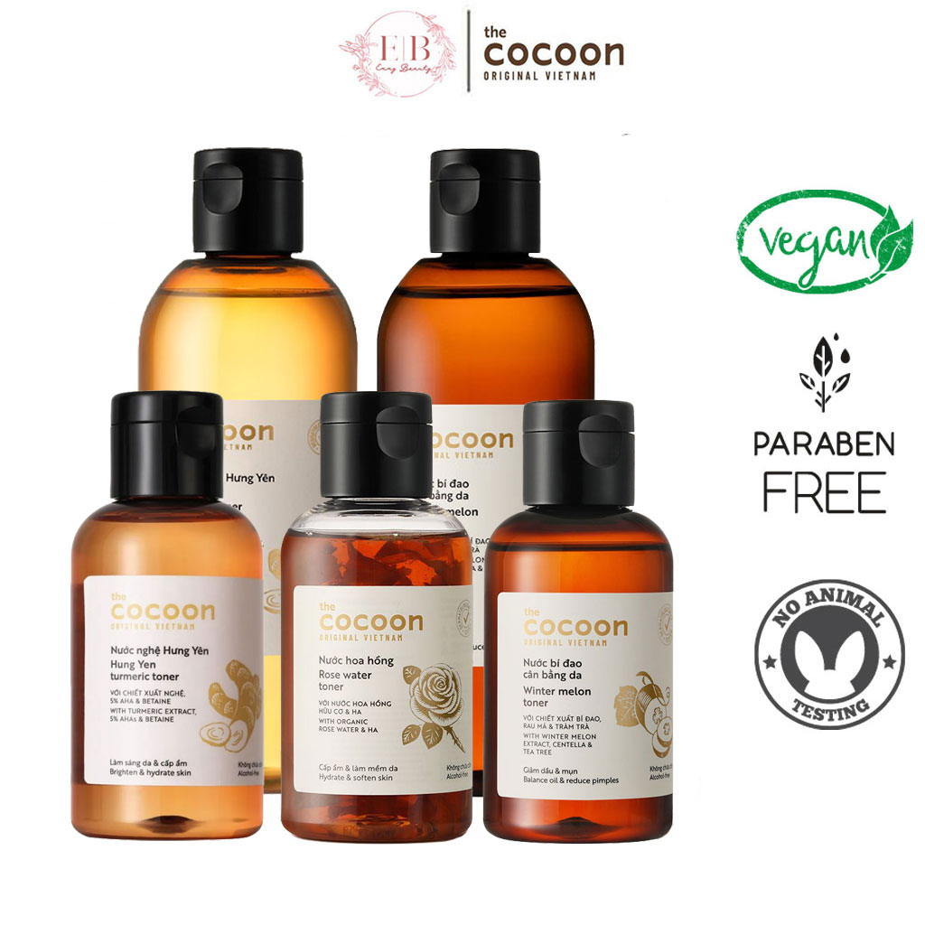 Toner Bí Đao - Toner Nghệ Hưng Yên - Nước Hoa Hồng Cân Bằng Da Cocoon
