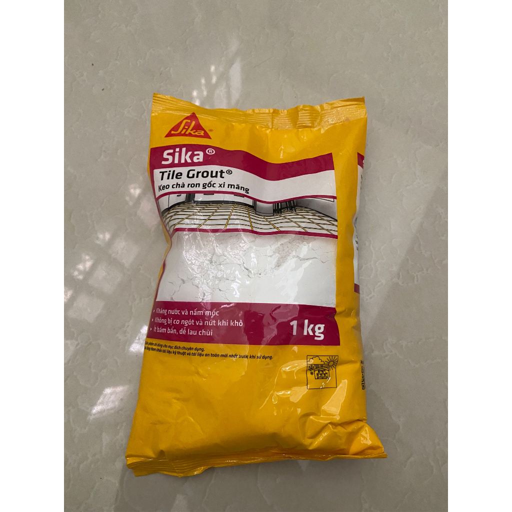 Keo chà ron sika tile grout grey bao 20 túi
