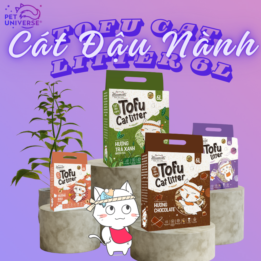 Meowcat - cát đậu nành 6l - 2.5kg/ tofu cat litter 6l - 2.5kg