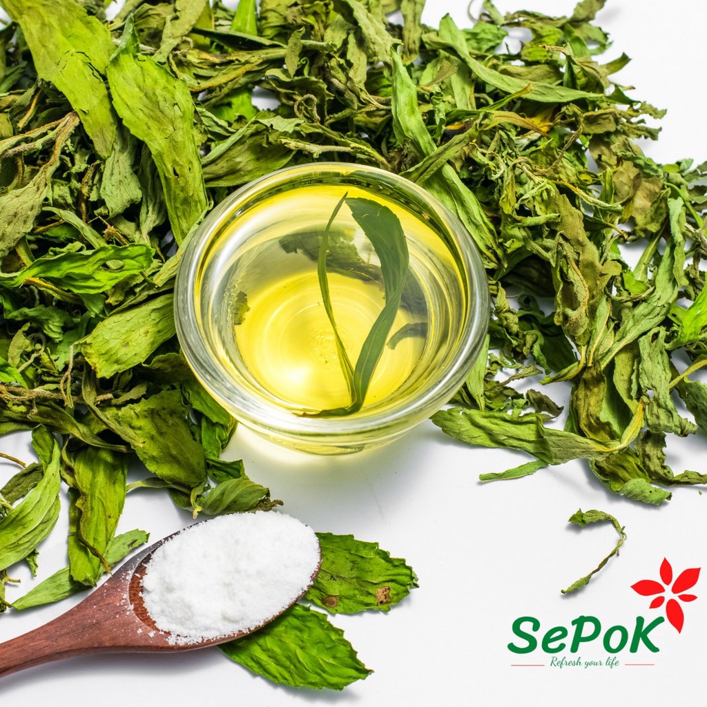 Cỏ ngọt sấy khô - sepok - 50g/100g - cỏ ngọt hữu cơ làm trà, đường ăn kiêng, tạo vị ngọt tự nhiên