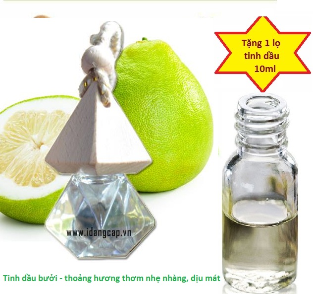Mua tinh dầu treo xe Hoa Bưởi Tặng 01 Lọ tinh dầu dự phòng 10ml Hoa Bưởi