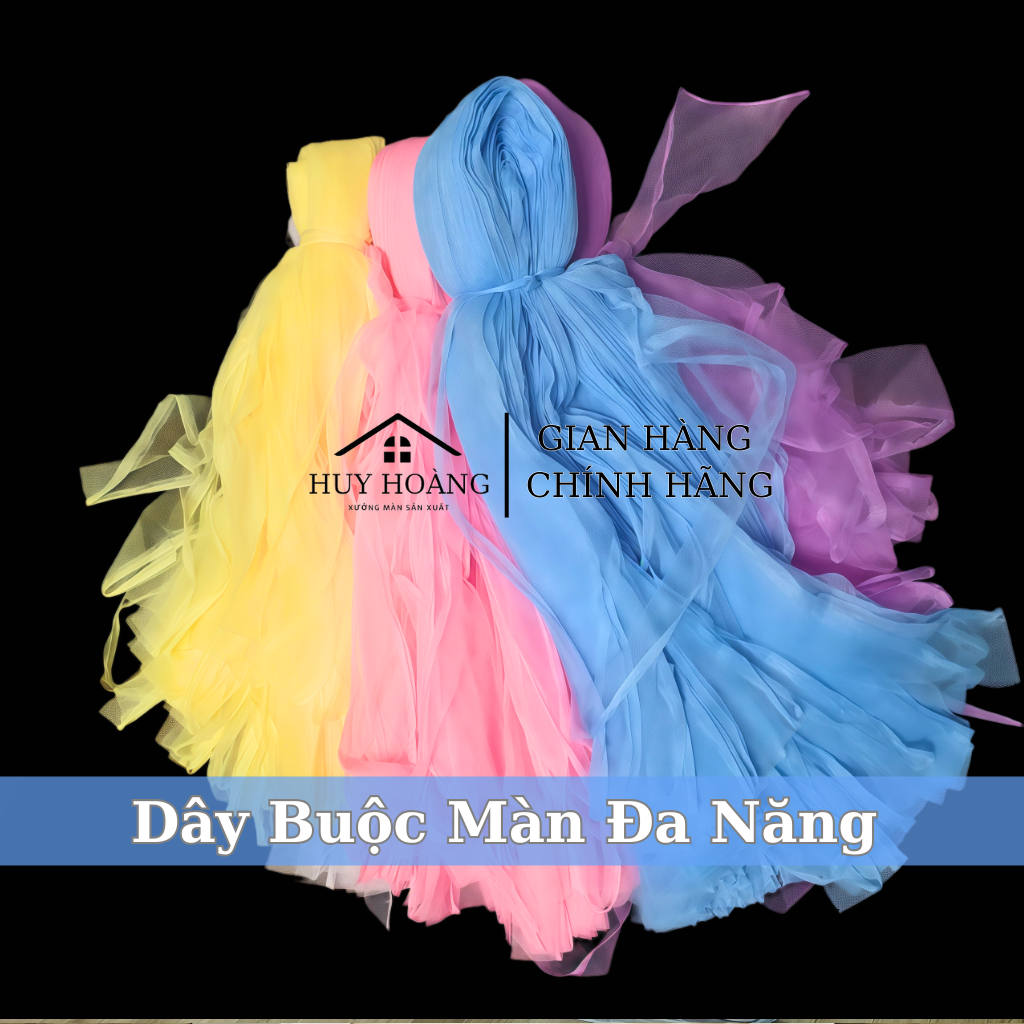 Quà Tặng Dây Buộc Màn,Mùng Màu Ngẫu Nhiên Tiện Dụng Cho Màn Dây Căng 4 Góc,Phù Hợp-Xưởng Màn HUY HOÀNG