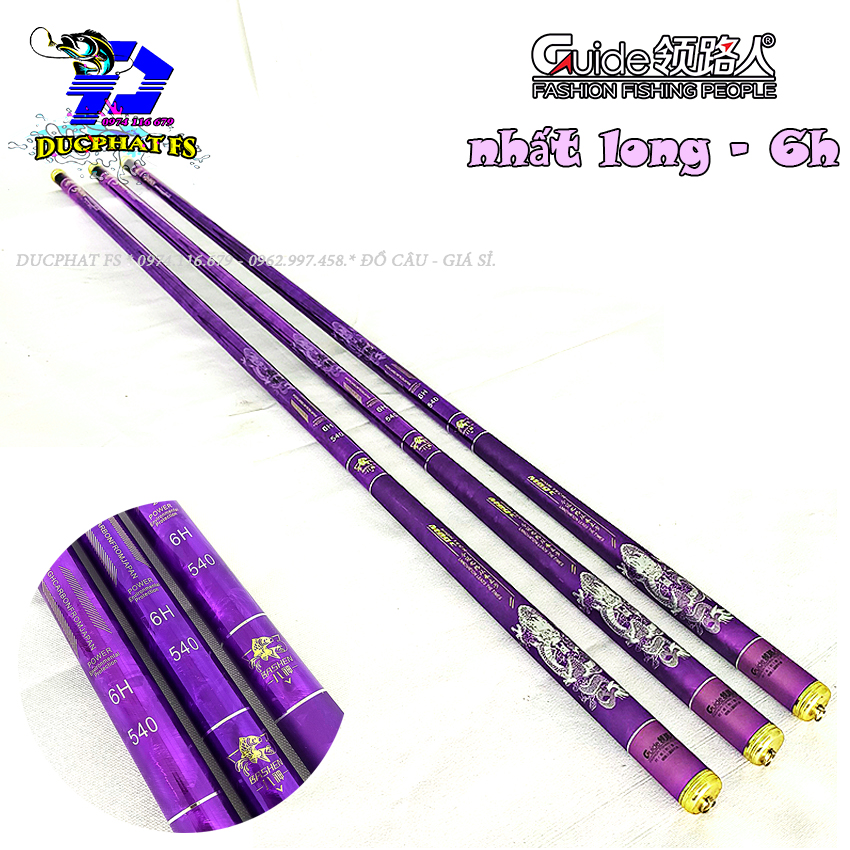 Cần câu tay guide nhất long 6h cao cấp chuyên câu đơn, câu đài - cần tay guide nhất long