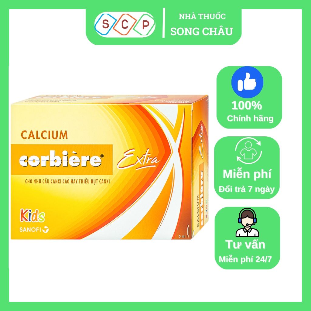 CALCIUM CORBIERE Extra Kids 5ml Sanofi - Sản Phẩm bổ sung Canxi cho trẻ em