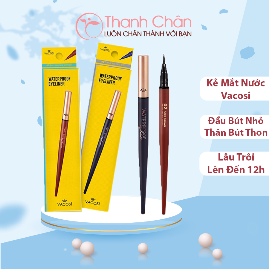 Bút Kẻ Mắt  Vacosi Siêu Lì Vacosi Natural Studio Waterproof Eyeliner- VM24