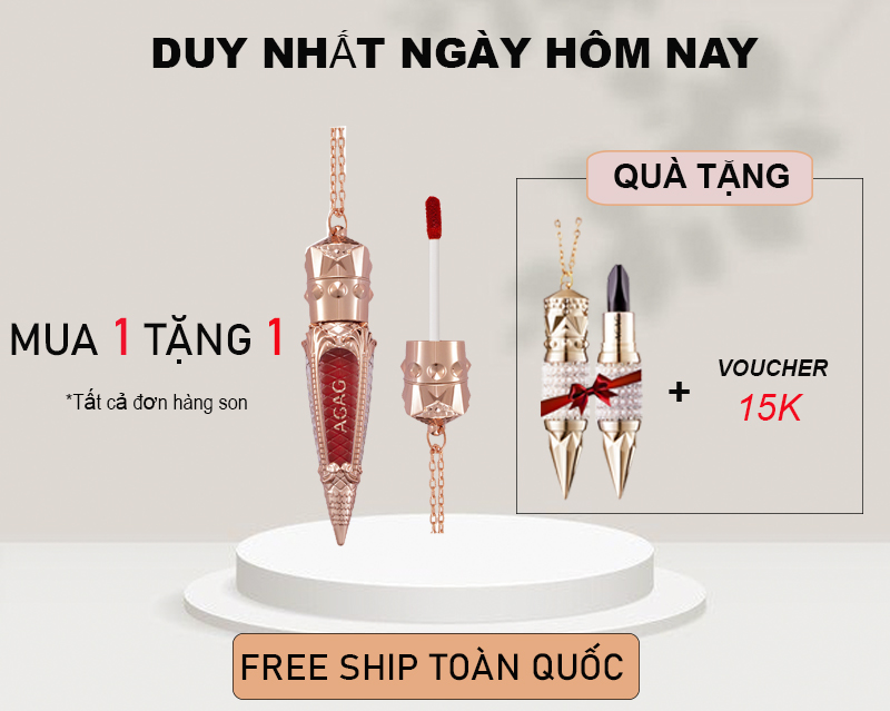 (FREE SHIP TOÀN QUỐC) Son Kem Kim Cương AGAG Lên Màu Cực Chuẩn, giữ màu lâu (Tặng quà trên mỗi đơn hàng )