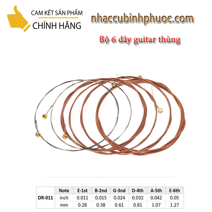 Bộ dây đàn guitar thùng Elixir size11/52