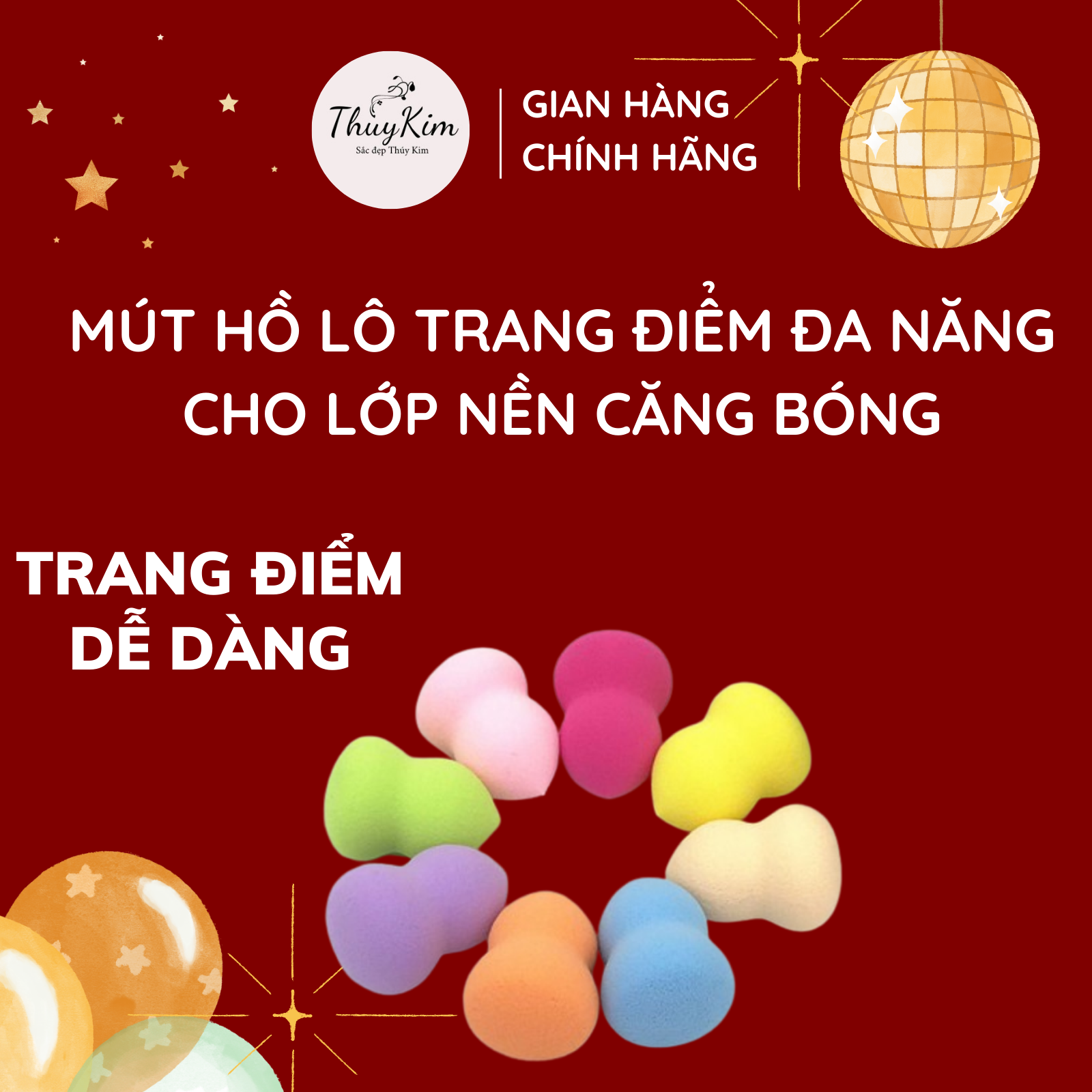 Mút Trang Điểm Hồ Lô đa năng tán kem nền, phủ phấn ,Mút Trang Điểm Mềm Mịn