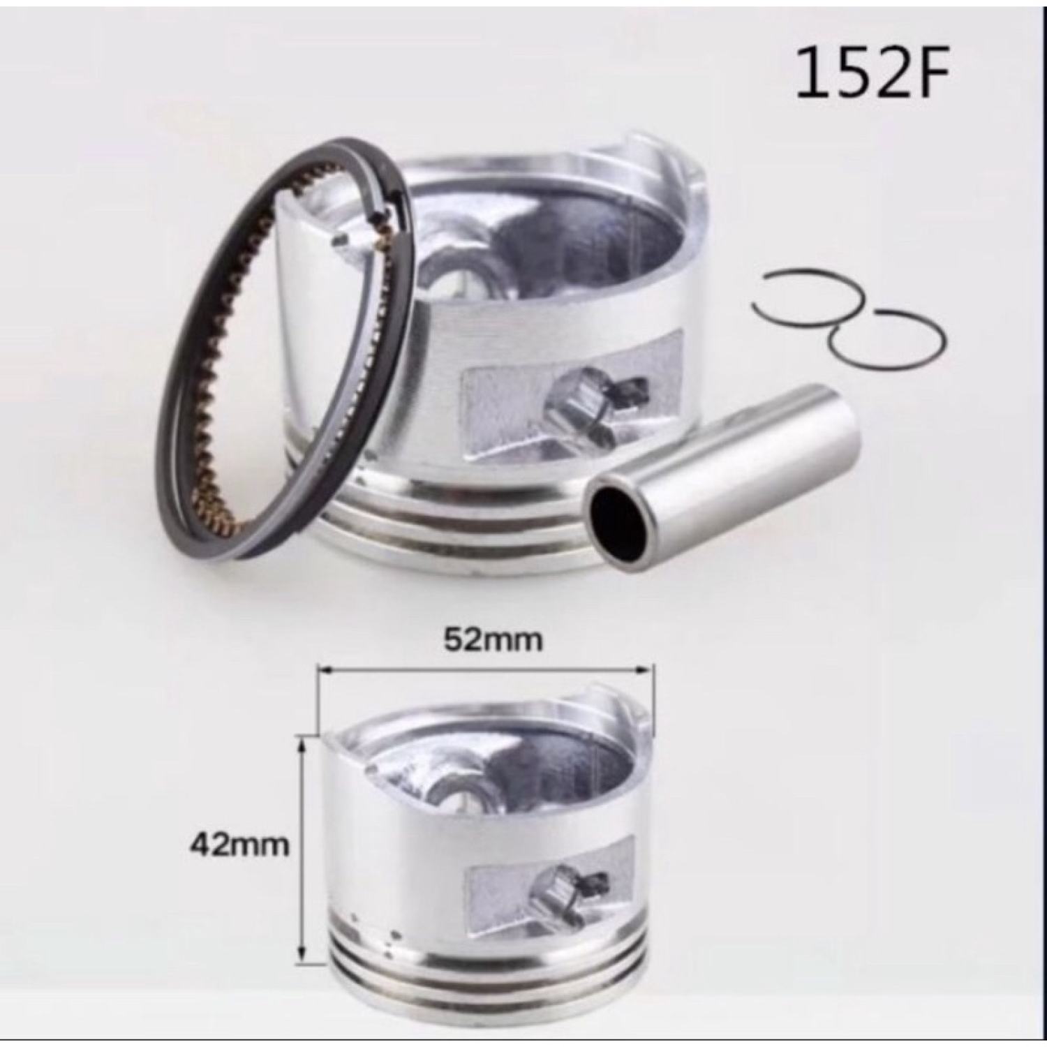 Piston + xéc măng + ắc cốt máy bơm nước 152f gx100 154f