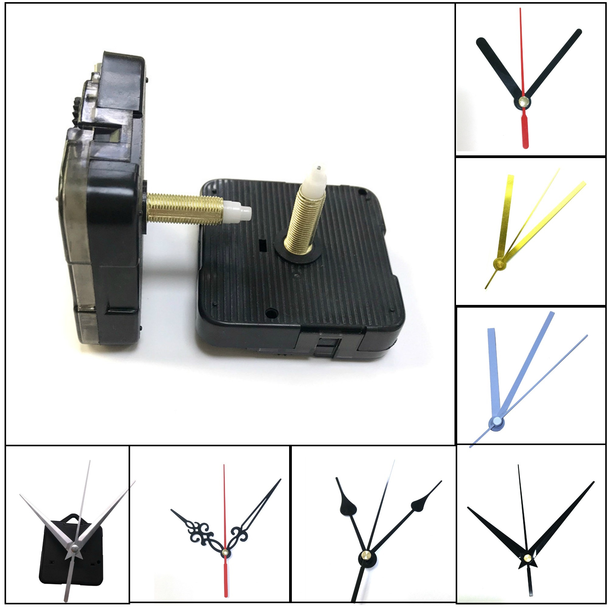 Bộ máy đồng hồ treo tường trục dài 18cm kim trôi Quazt & Kim đồng hồ các loại