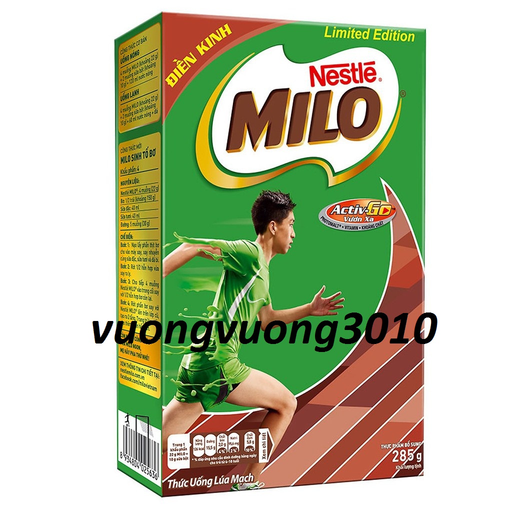 Bột cacao milo nestle hộp giấy 285g
