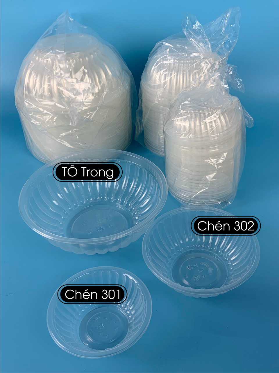 Tô, chén nhựa trong dùng 1 lần, tiện lợi