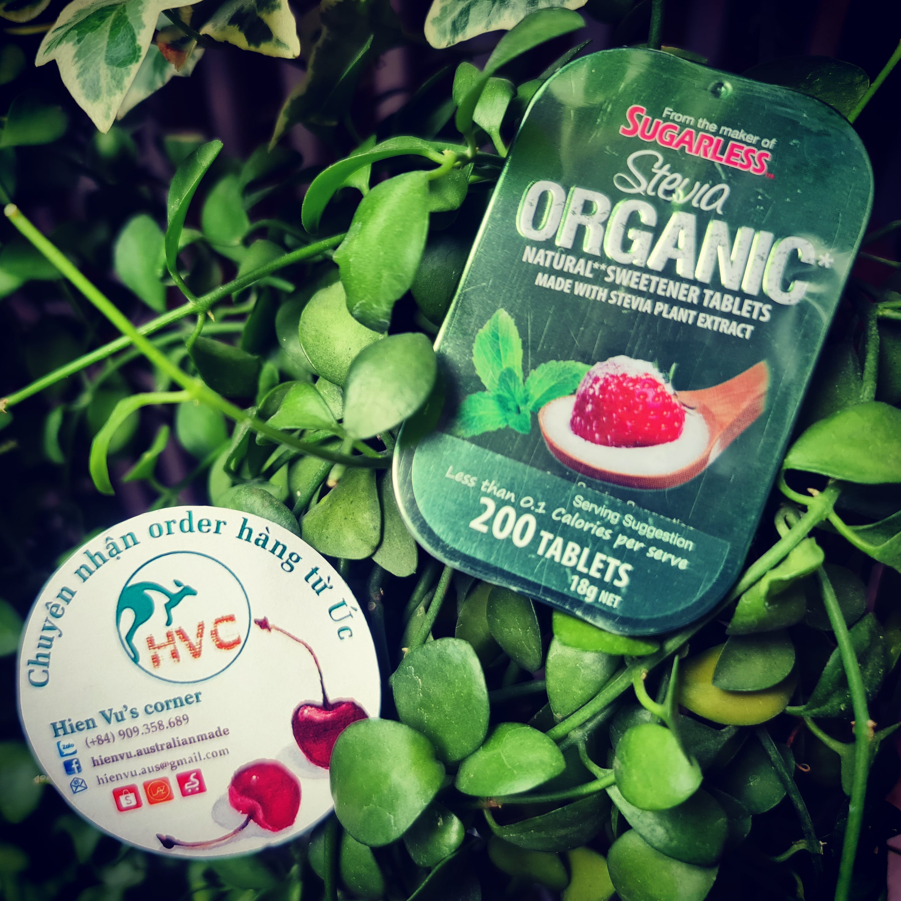 [HCM]Đường dành cho người tiểu đường/ăn kiêng STEVIA Organic hộp 200 viên nén