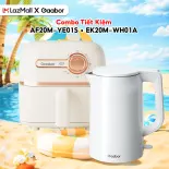 Combo 382 Nồi chiên không dầu 2L AF20M-YE01S và bình đun siêu tốc 2L inox 304 EK20M-WH01A - Bảo hành 12 tháng 1 đổi 1