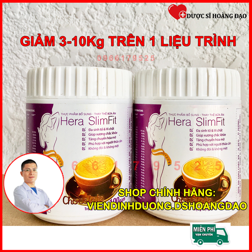 Combo 2 hộp Sữa giảm cân Hera Slimfit 100g - Giảm cân nhanh, giảm cân tại nhà, giảm cân an toàn