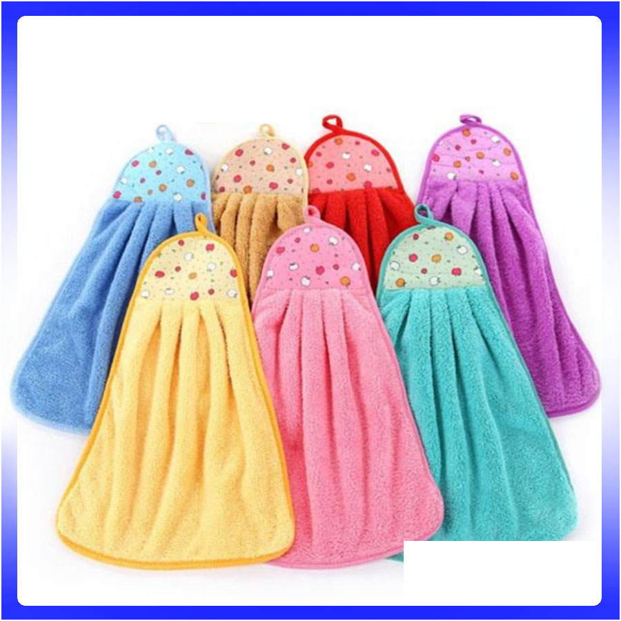 Khăn lau đa năng dùng lau nhà bếp lau bát đĩa thấm hút tốt, có quai treo tường