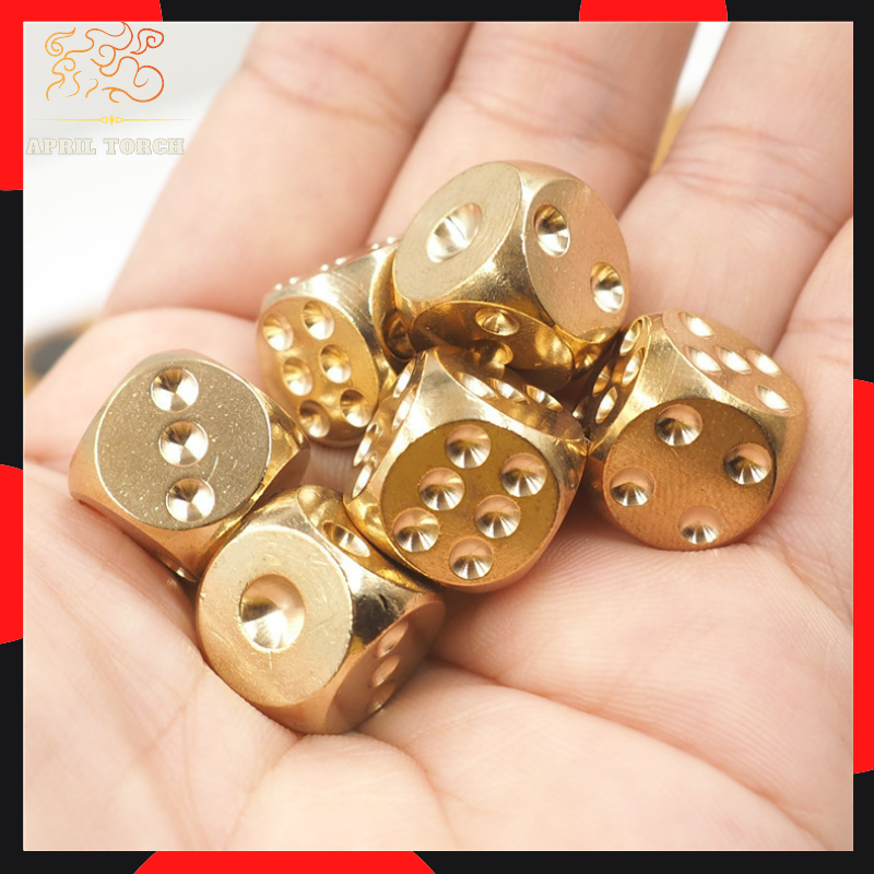 Đồ Chơi Xí Ngầu - Xúc Xắc - Đồng Nguyên Khối - Giải Tỏa Căng Thẳng - Stress - 2 Size (13mm15mm)