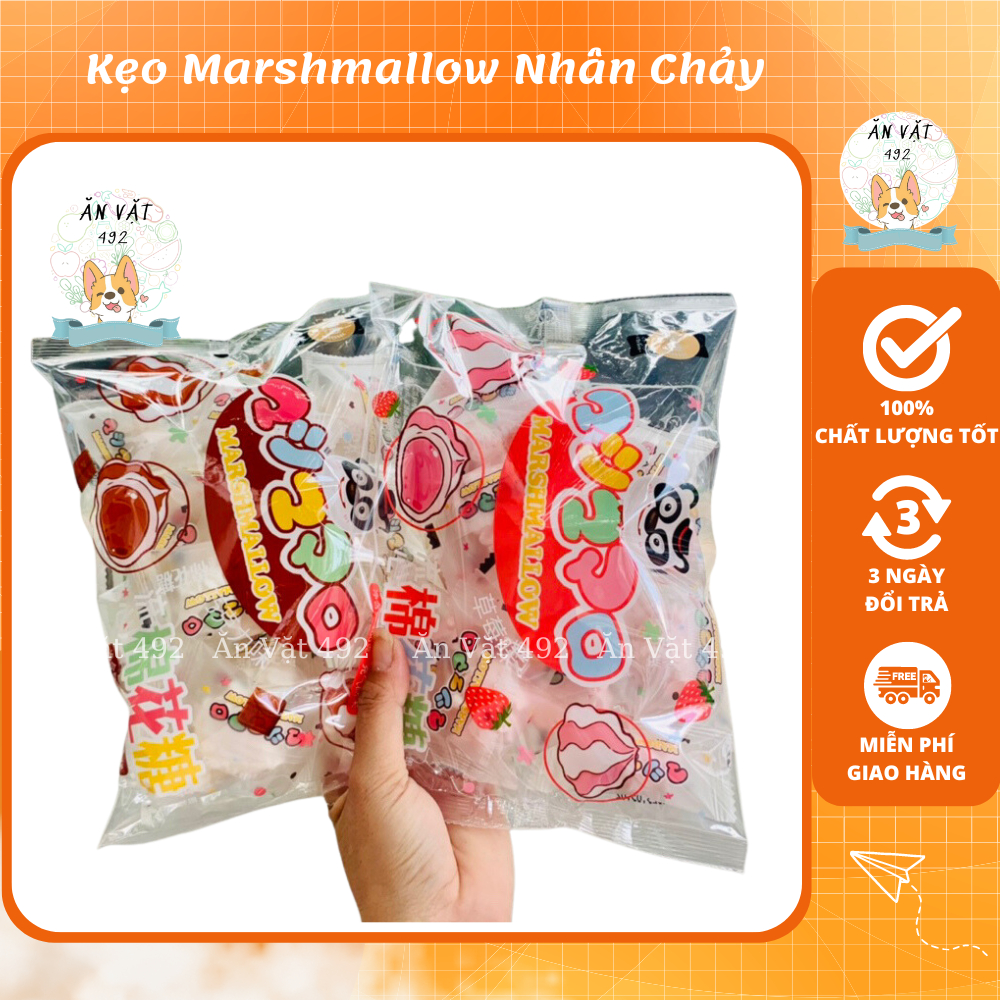 Kẹo marshmallow nhân chảy top savor 100g - ăn vặt 492