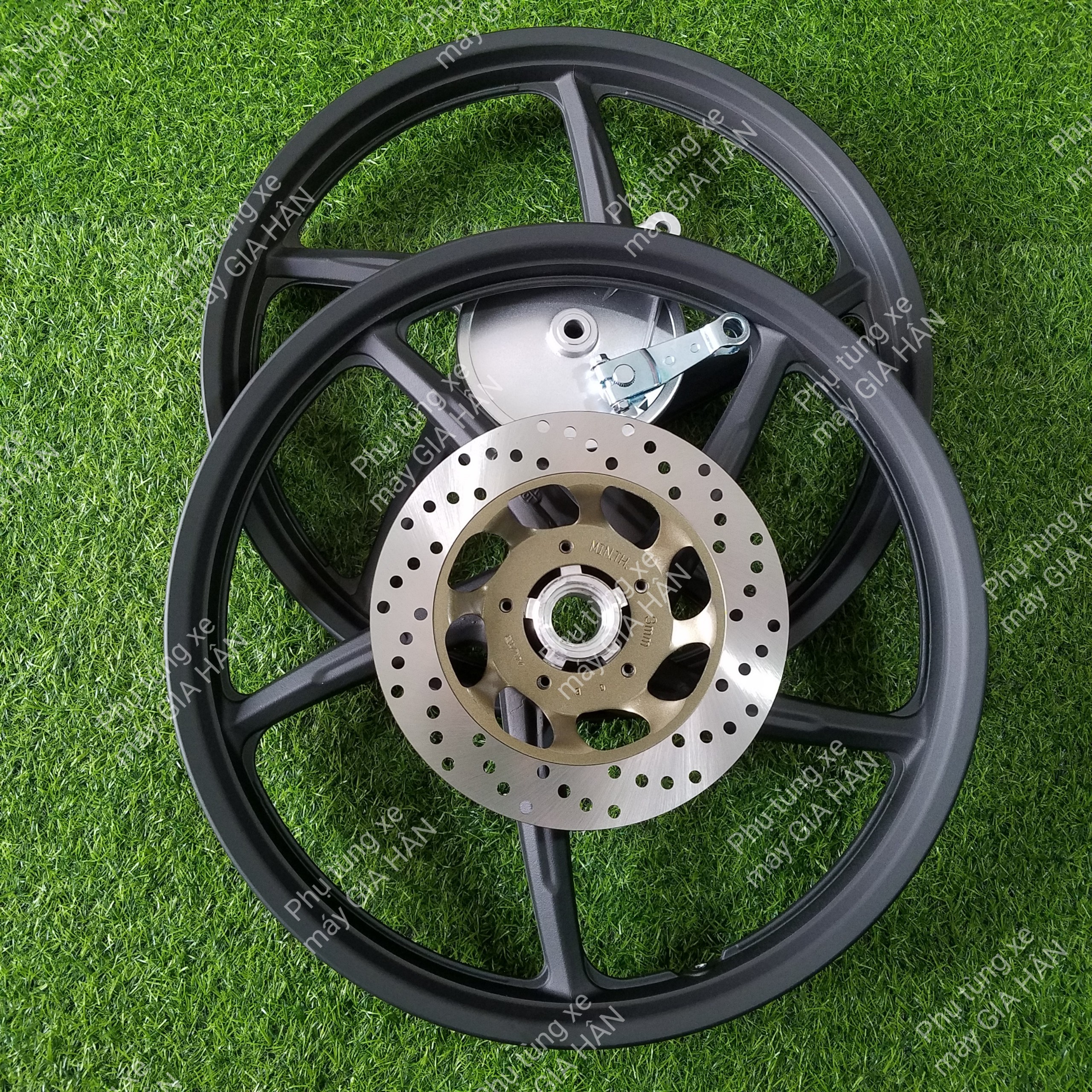 Bánh mâm 5 cây dành cho các dòng honda wave zx và future đời đầu honda wave thái 110 thắng đĩa trước 5 ốc HTH1127 msp 0041