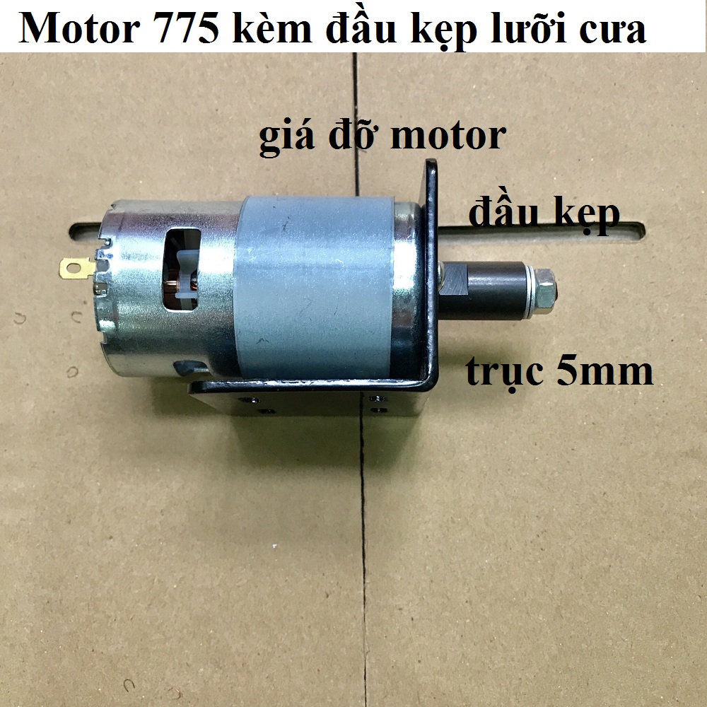 Motor 775 chế máy cưa,máy cắt siêu khỏe kèm đầu kẹp lưỡi cưa