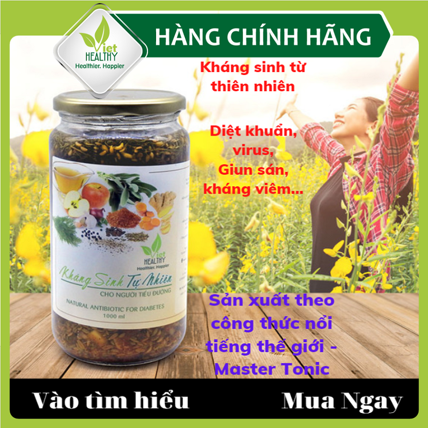 Kháng sinh tự nhiên Viet Healthy dành cho người tiểu đường 1000ml