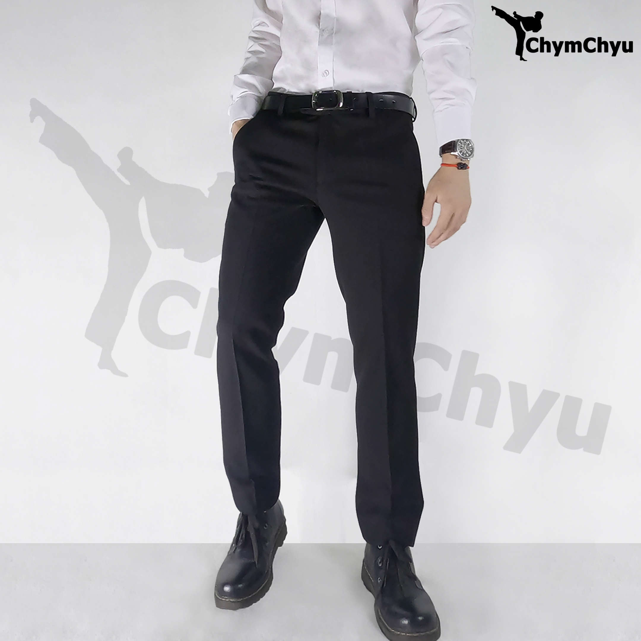 Quần Tây Nam Đen Vải Dày Đẹp ChymChyu - Quần Âu Nam Ống Đứng Công Sở, Quần Vải Nam Cao Cấp