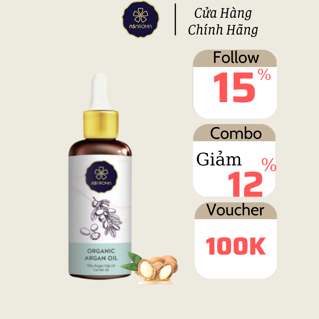 Dầu Dưỡng Tóc Phục Hồi Hư Tổn Asaroma Argan Hair Oil 30ml