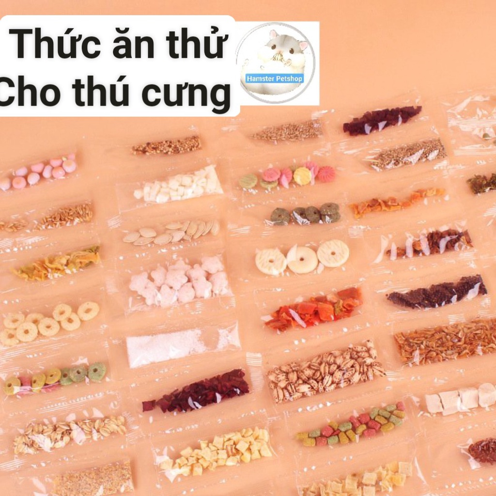 Đồ ăn thử cho các bé hamster ,  ,  , sóc