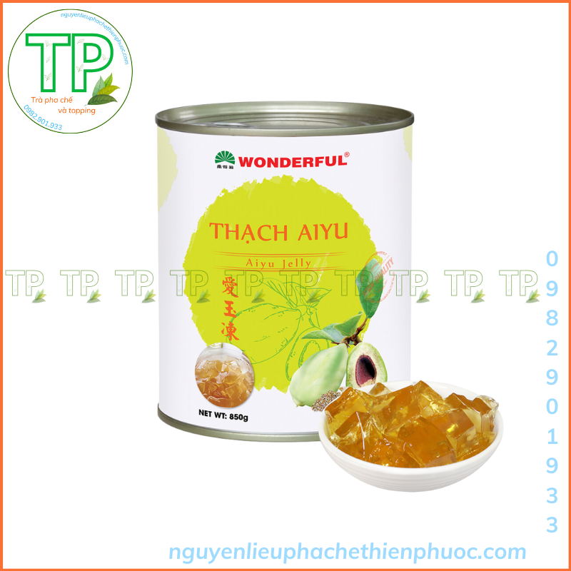 Thạch Aiyu Wonderfull  850g - topping ngon, mát, mềm mịn - hợp với trà trái cây