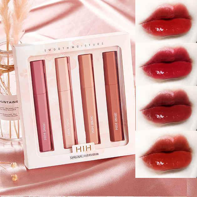 Set son kem lì không trôi 4 cây HIH cao cấp nội địa trung, son môi nữ ấn tượng bởi màu sắc hot trent thời thượng