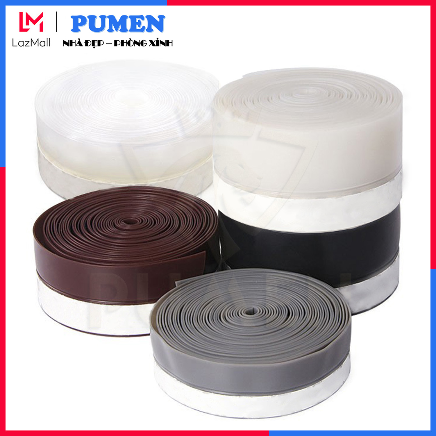 Miếng dán khe hở cửa, cuộn 2m ron dán chân cửa, khe cửa PUMEN, giảm thoát nhiệt điều hòa, chống bụi, côn trùng, chống ồn - PUMEN STORE