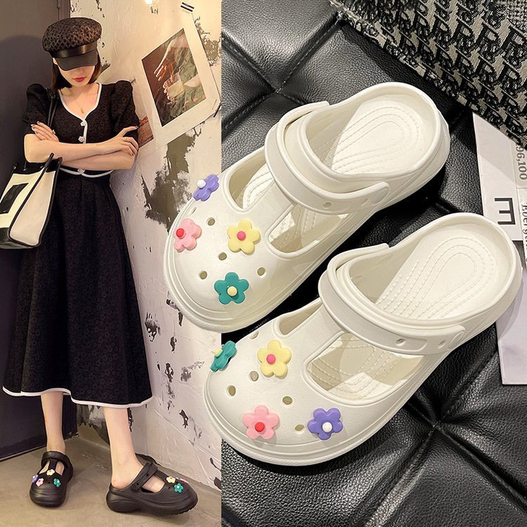 Sục Khoét Dép Cross Sandal Đế Dày Siêu Nhẹ - Tặng kèm sticker