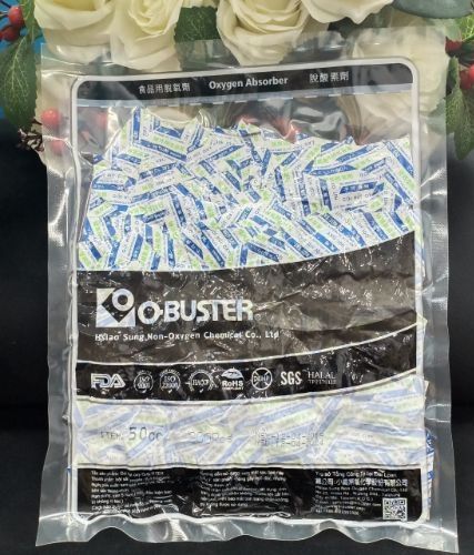Túi Hút Ẩm Thực Phẩm O Buster 50cc hút ẩm bánh trung thu, thực phẩm,...