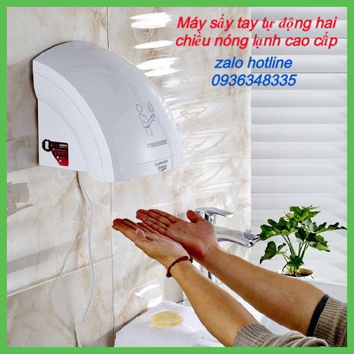 Máy sấy tay - mấy sấy tay tự động - máy sấy tay tự động hai chiều nóng + lạnh cao cấp