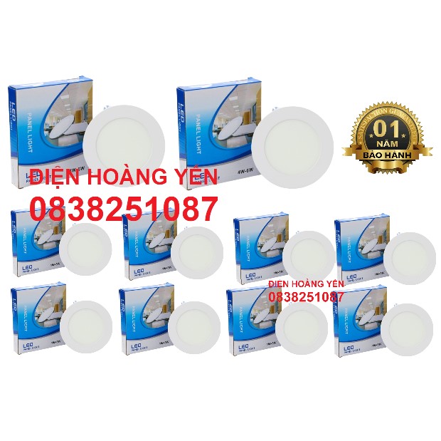 Bộ 10 đèn Led âm trần siêu mỏng 6w