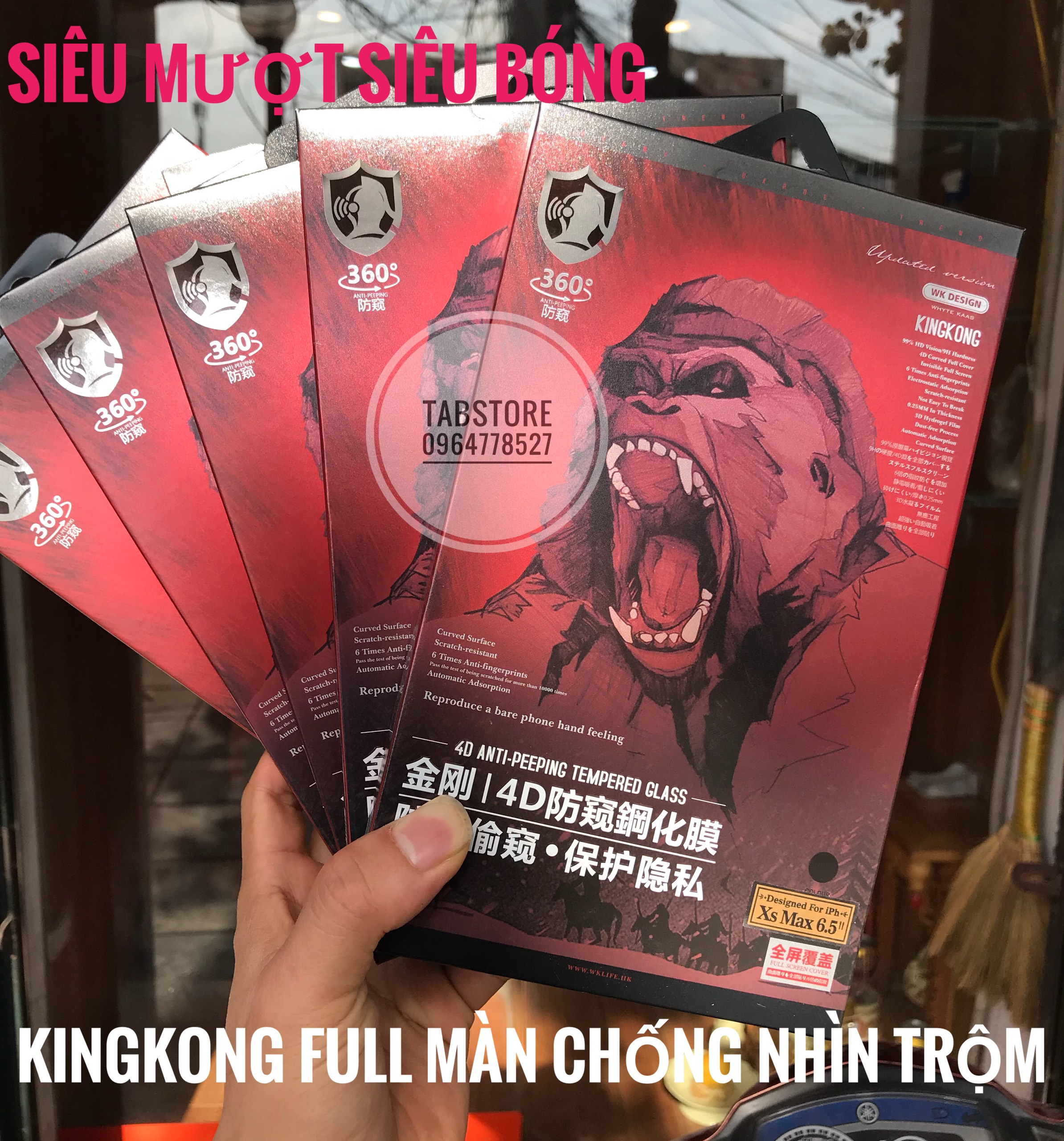 Cường Lực KINGKONG Full Màn Chống Nhìn Trộm
