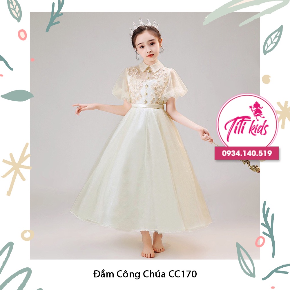 Đầm váy công chúa cho bé gái cao cấp belle - cc170