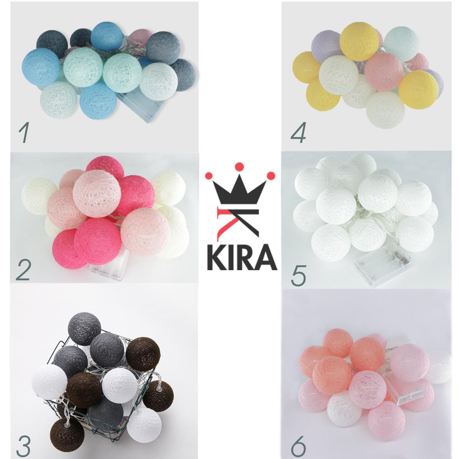 Đèn decor light ball 3m 20 quả đèn trang trí cotton ball dùng pin aa an toàn - cotton ball