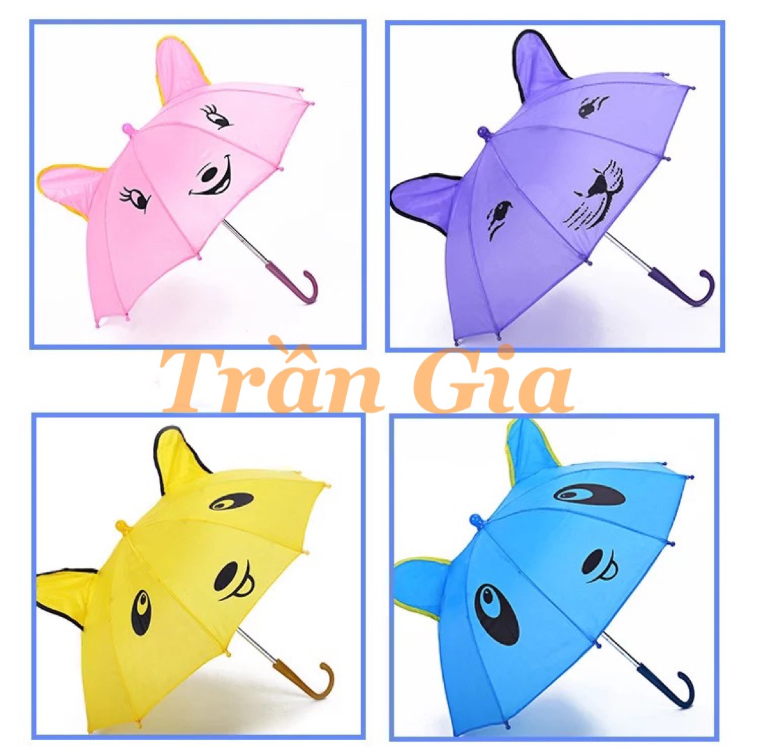Ô Dù Cho Bé Hoạ Tiết Tai Thỏ (Sỉ inbox)
