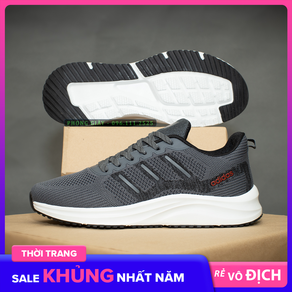 Giày Sneaker Nam Giày Thể Thao Nam A529 màu ghi giày chạy bộ nam giày ulzzang nam