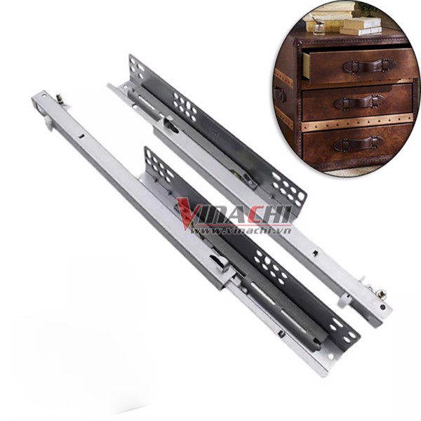 Ray Trượt Giảm Chấn Kiểu 1 - Ray Trượt Giảm Chấn Chuyên Dùng Cho Tủ Bếp, Tủ Giày... Không Gây Tiếng Ồn - 1 Bộ