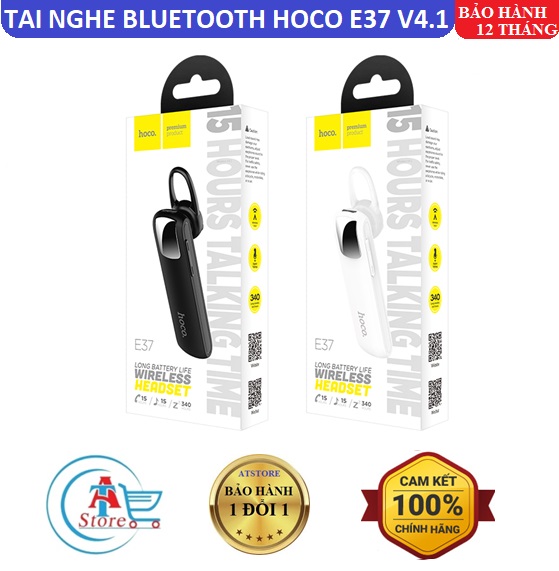 Tai nghe bluetooth hoco e37 wireless v4.1 pin trâu - bh 12 tháng