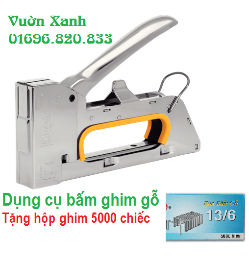 Dụng cụ bắn ghim gỗ cầm tay Rapid -Thụy Sỹ tặng hộp ghim 13/6