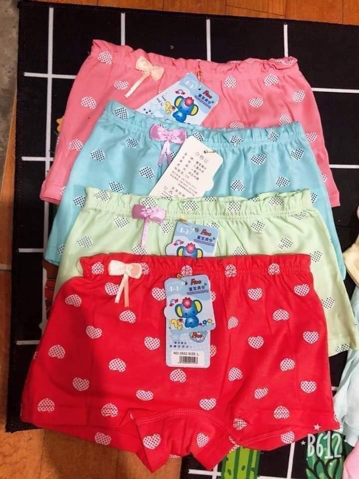 Combo 10 Quần Chip Đùi Hình Tim Bé Gái size 8-35kg- Quần đùi bé gái hình tim,Quần lót đùi cho bé,Quần lót cho bé gái ,Quần lót