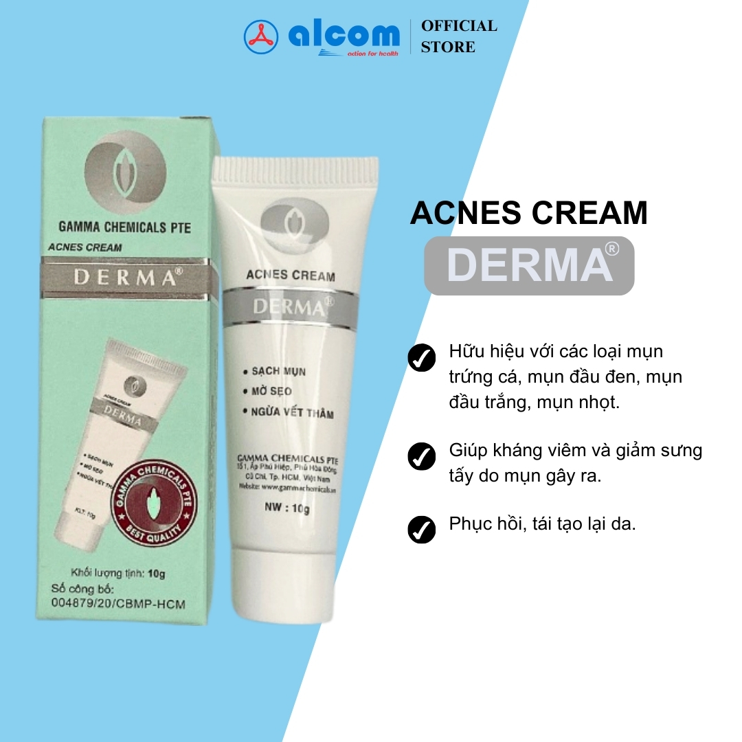 Kem Ngừa Mụn Gamma Derma Acnes Cream Tube 10ml