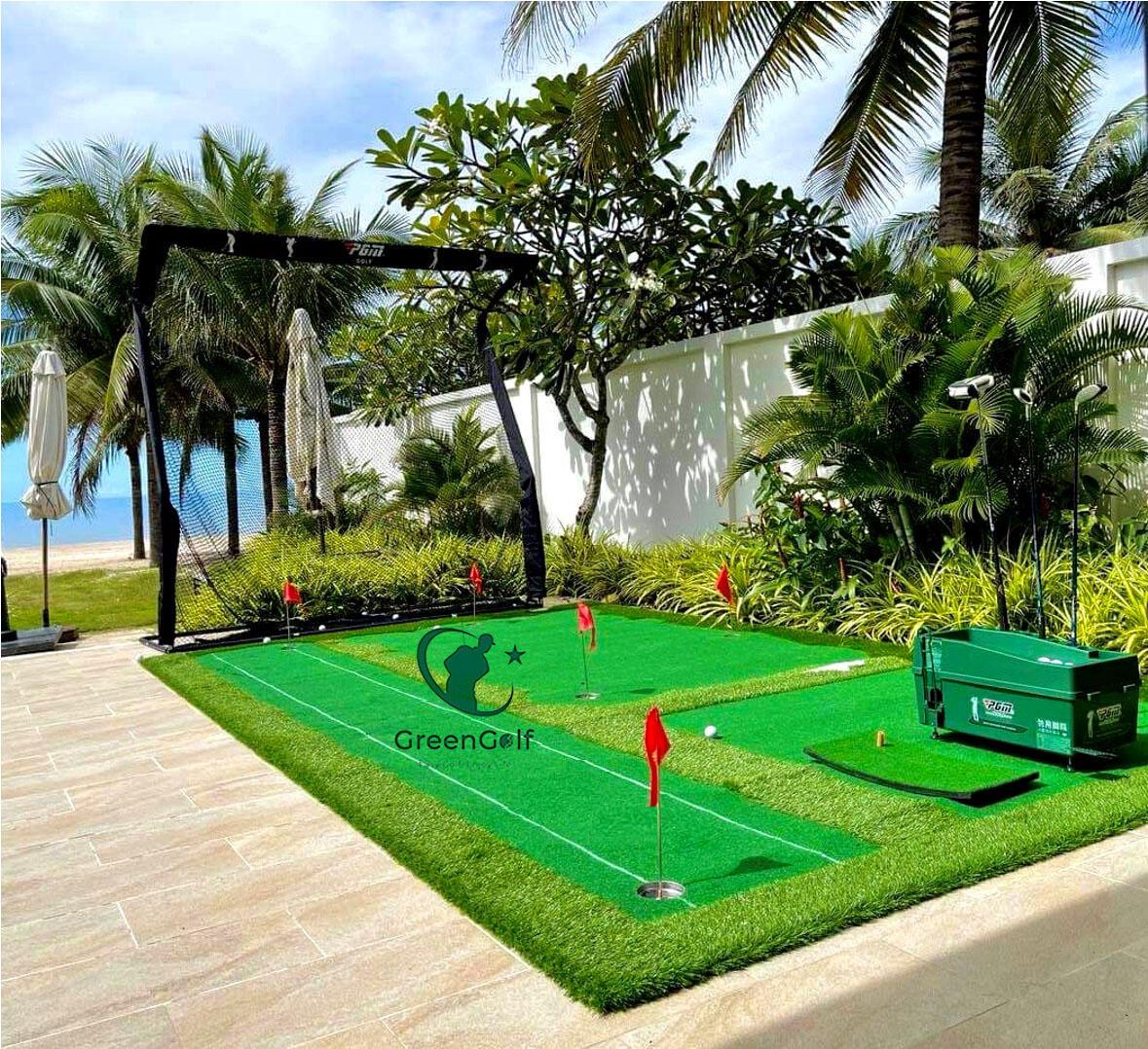 Khung Golf Chữ Z Chính Hãng PGM - Bộ Chơi Golf Tại Nhà Mẫu Mới/ Kích Thước 250x250x94cm/ Tặng 10 Bóng Cũ Và 1 Thảm Swing Nhỏ