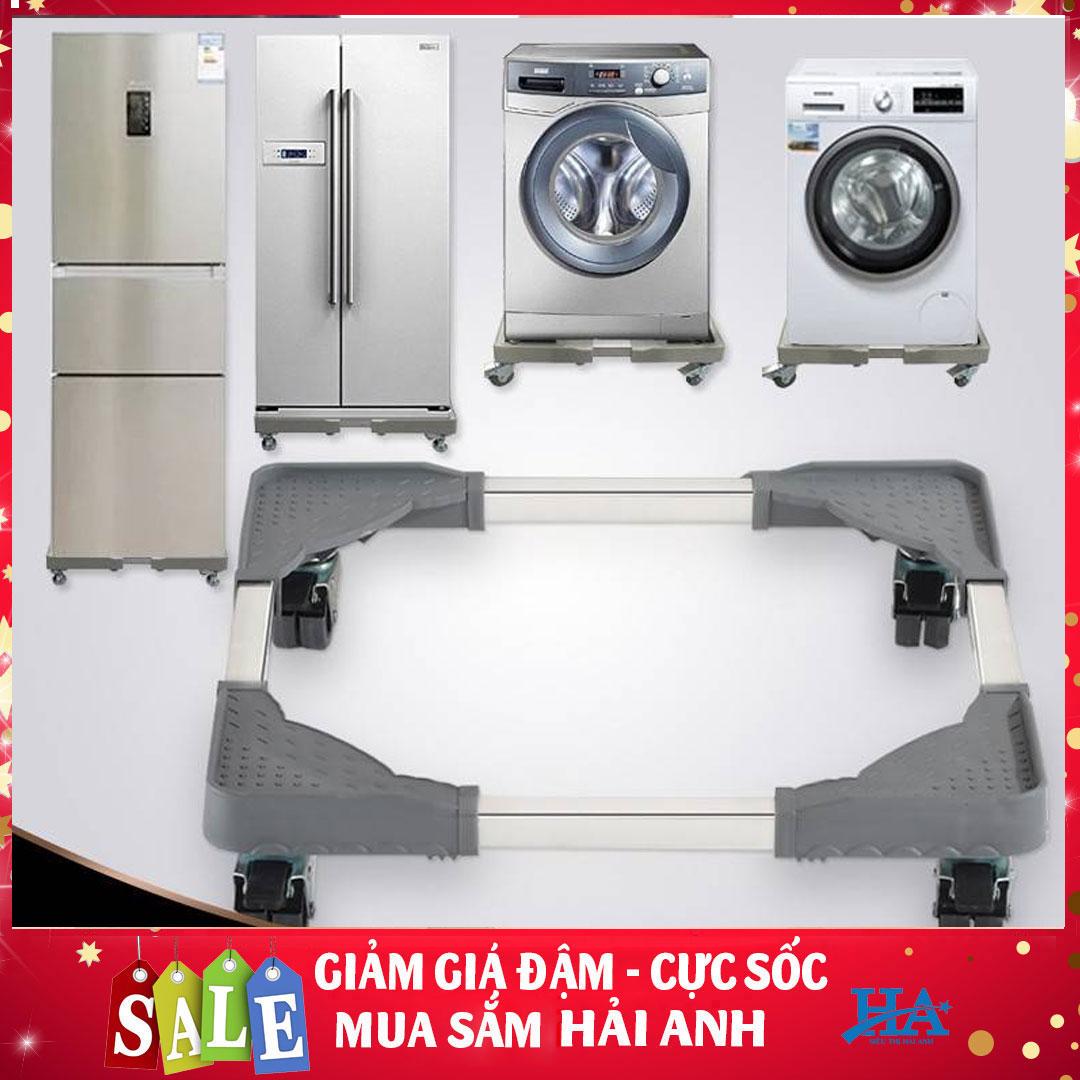 Kệ tủ lạnh, máy giặt đa năng có bánh xe, chân kệ thông minh di chuyển đồ nặng - GDHOAC86