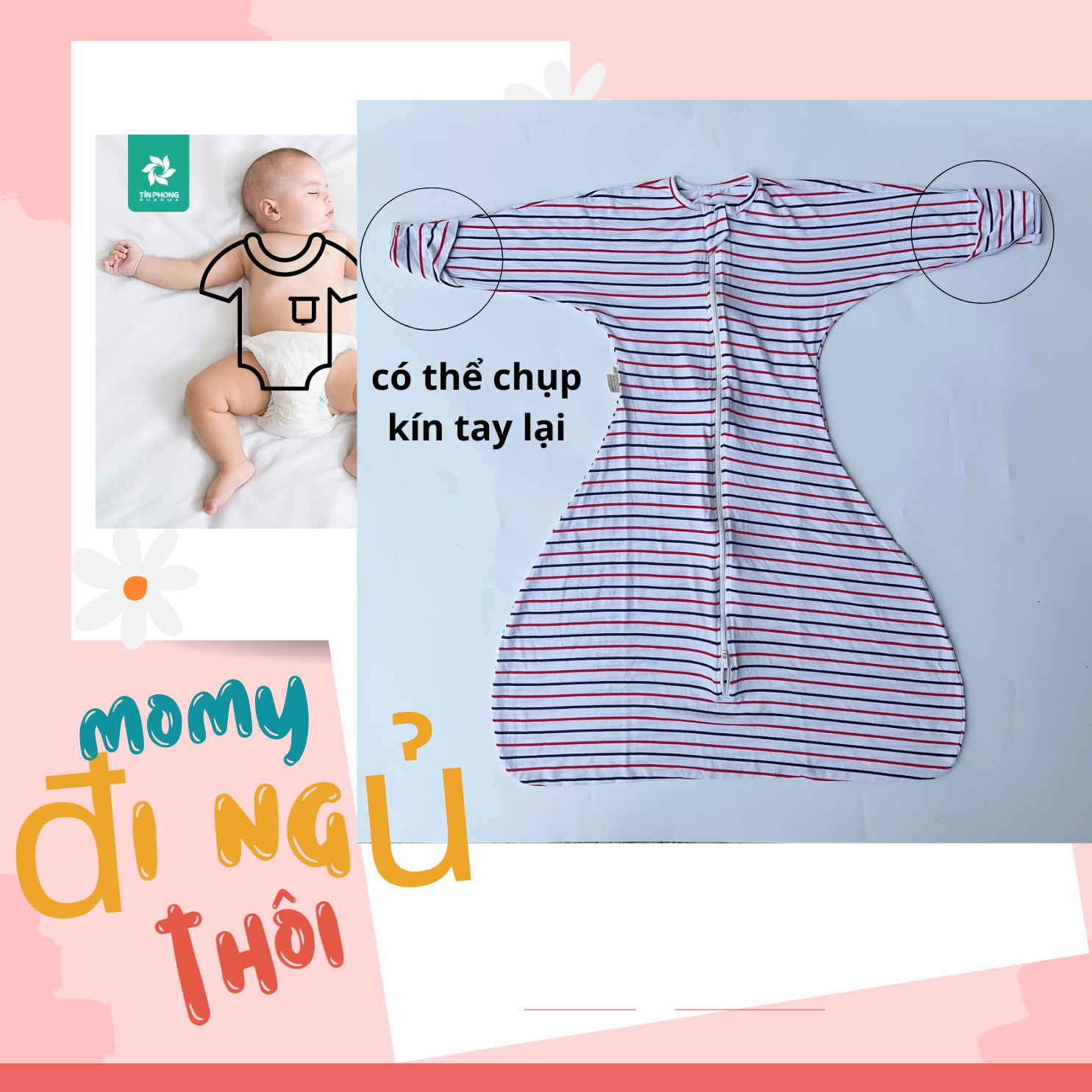 Túi ngủ ngôi sao cho bé yêu 100% cotton mềm mại thoáng mát Nhộng chũn giúp bé ấm bụng ngủ ngon